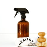 Amber Glass Bottle with Spray Nozzle